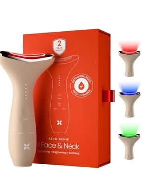 Revo Genie Face & Neck LED 4 colors light NEW in box, beige color